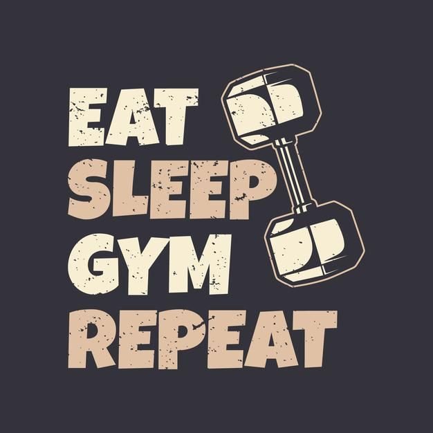 "Eat Sleep Gym Repeat" design