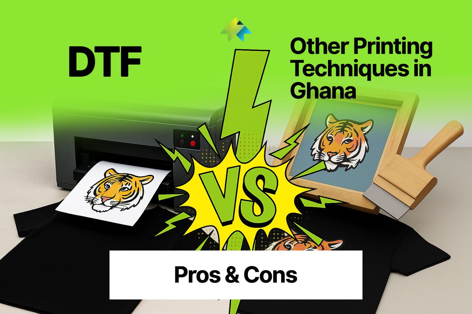 DTF-vs DTF printing on fabric in Ghana showing vibrant colors and detail
